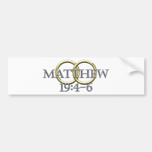 Matthewの19:4 - 6 バンパーステッカー (正面)