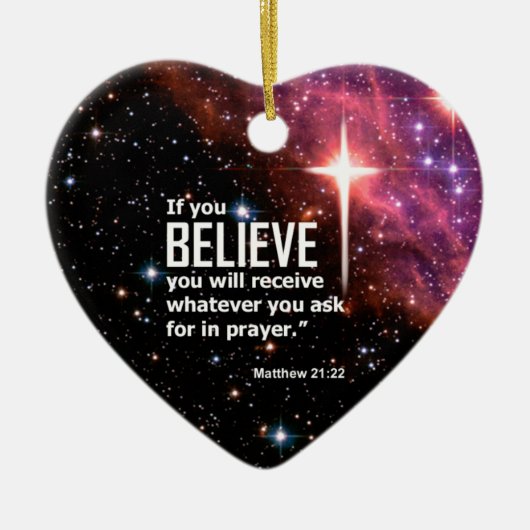 Matthewの21:22 セラミックオーナメント (正面)