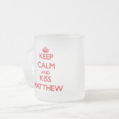 Matthew穏やか、キス保って下さい フロストグラスマグカップ (正面左)