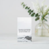 Matthew 11:28海赤日QRコード 名刺 (スタンド正面)