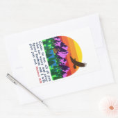 MATTHEW 11:28 – 疲れ来たステッカーのすべての私へ 長方形シール (封筒)