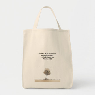 Matthew 11:28 Christian Tote Bag | Faith Gift Bag トートバッグ