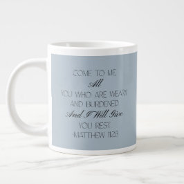 Matthew 11:28 Hope Bible Verse Mug  ジャンボコーヒーマグカップ