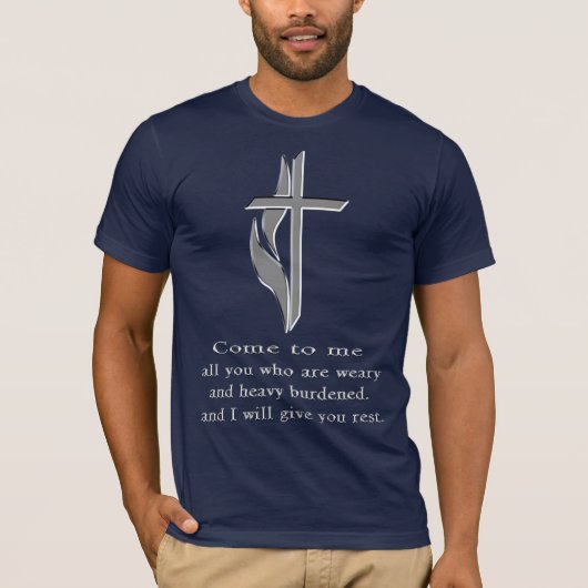 Matthew 11:28 Tシャツ (正面)