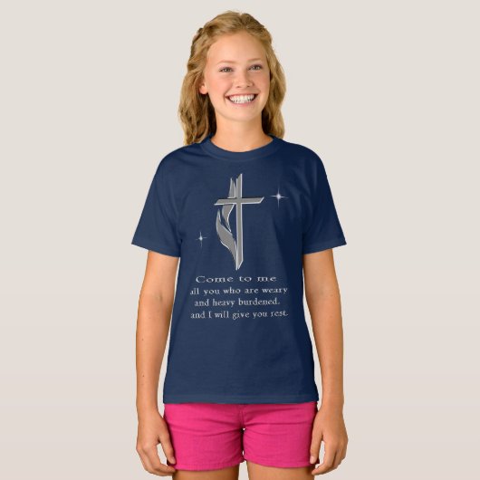 Matthew 11:28 Tシャツ (正面フル)