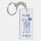 Matthew 18:12–14 Lost Sheep Christian Scripture キーホルダー (正面左)