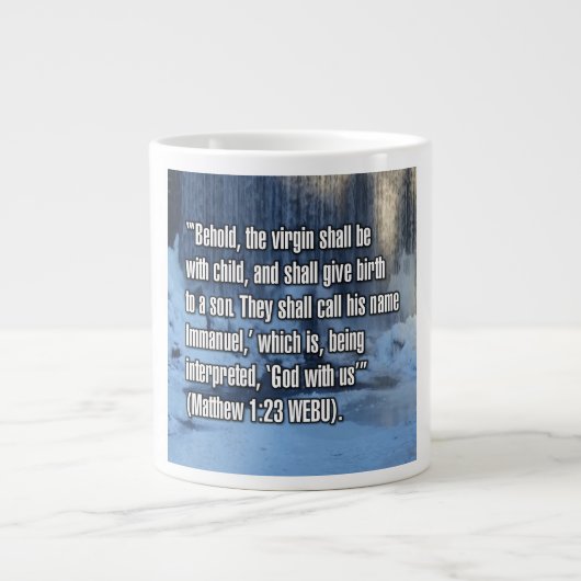 Matthew 1:23 WEBU Mug ジャンボコーヒーマグカップ (正面)