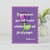 Matthew 21:22もしカー信じドを受け取る シーズンカード (スタンド正面)