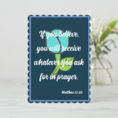 Matthew 21:22もしカー信じドを受け取る シーズンカード (スタンド正面)