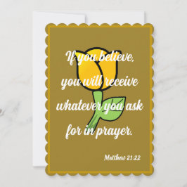 Matthew 21:22もしカー信じドを受け取る シーズンカード