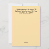 Matthew 28:19 Baptism Customizable Greeting Card シーズンカード (裏面)