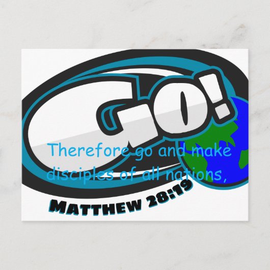 Matthew 28:19 Post Card ポストカード (正面)