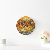 Matthew 28:19 Stained‑Glass Discipleship Clock ラウンド壁時計 (ホーム)
