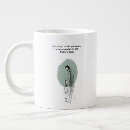 Matthew 28:20 Inspirational Faith Quote Gift Mug ジャンボコーヒーマグカップ
