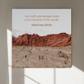 Matthew 28:20 KJV Wall Art –Scripture Poster ポスター