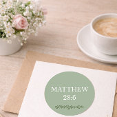 Matthew 28:6 – He Is Risen Easter Sticker ラウンドシール