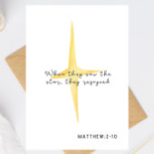Matthew 2:10 Christian Holiday Card シーズンカード