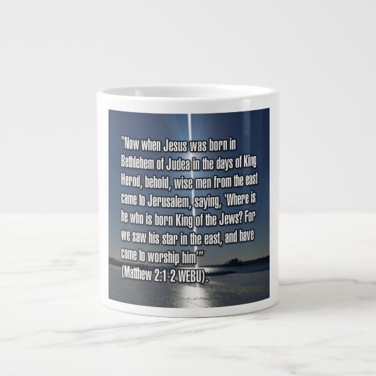 Matthew 2:1-2 WEBU Mug ジャンボコーヒーマグカップ (正面)