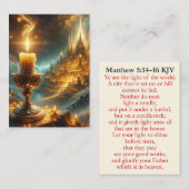 Matthew 5:14-16 KJVカード – 光を当てよう 名刺 (正面/裏面)