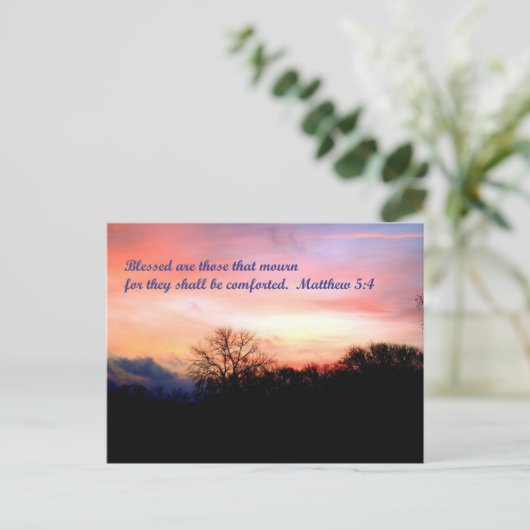 Matthew 5:4はがき ポストカード (スタンド正面)