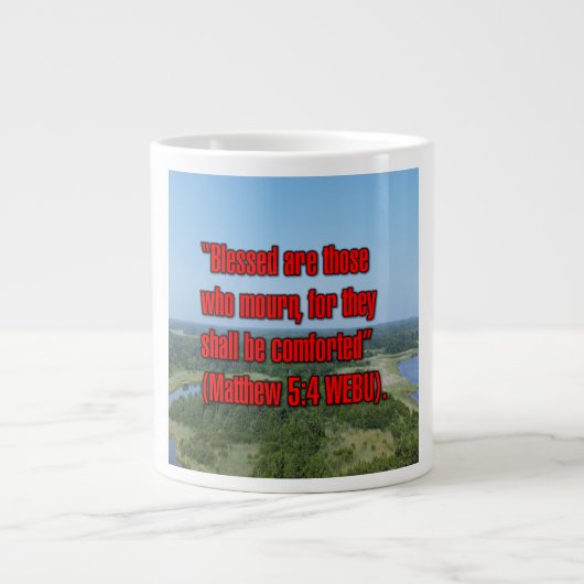 Matthew 5:4 WEBU Mug ジャンボコーヒーマグカップ (正面)