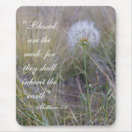 Matthew 5:5 "賛美は弱い"金属プリント マウスパッド