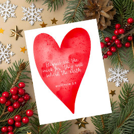 Matthew 5:5 Scripture Christmas Greeting Card シーズンカード