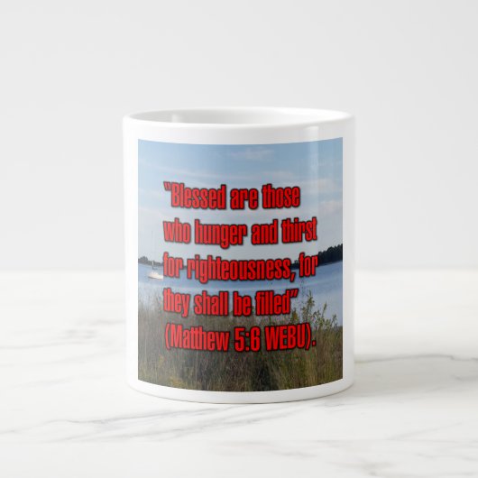 Matthew 5:6 WEBU Mug ジャンボコーヒーマグカップ (正面)