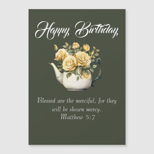 Matthew 5:7 Christian Birthday Wishes (正面)