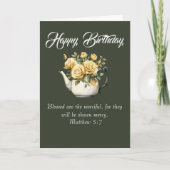Matthew 5:7 Christian Birthday Wishes カード (正面)