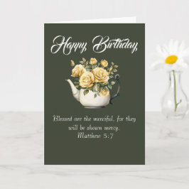 Matthew 5:7 Christian Birthday Wishes カード