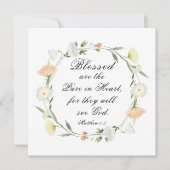 Matthew 5:8は賛美ハートフラットカードで純粋 (正面)