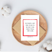 Matthew 5:8 Bible Verse Christmas Greeting Card シーズンカード