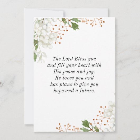 Matthew 5 9はパ賛美ーセメーカーのバイブル・フラット ノートカード (裏面)