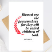 Matthew 5:9 Bible Verse Christmas Greeting Card  シーズンカード