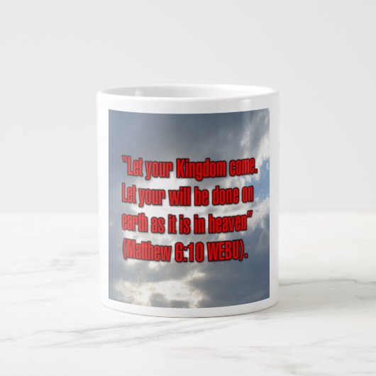 Matthew 6:10 WEBU Mug ジャンボコーヒーマグカップ (正面)
