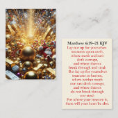 Matthew 6:19-21 KJVカード – XM宝物天国 名刺 (正面/裏面)