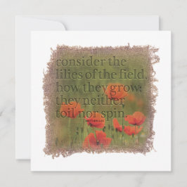 MATTHEW 6:28 - Personalized Notecard ノートカード