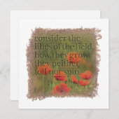 MATTHEW 6:28 - Personalized Notecard ノートカード (正面/裏面)