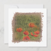 MATTHEW 6:28 - Personalized Notecard ノートカード (正面)