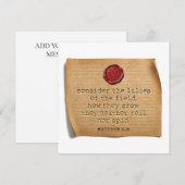 MATTHEW 6:28 - Personalized Notecard ノートカード (正面/裏面)