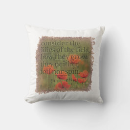 MATTHEW 6:28 Pillow クッション