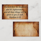 Matthew 6:33名刺 名刺 (正面/裏面)