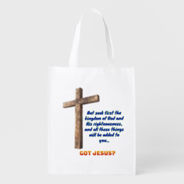 Matthew 6:33 Cross エコバッグ