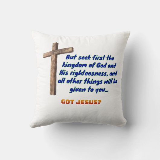 Matthew 6:33 Cross クッション (裏面)