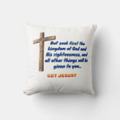 Matthew 6:33 Cross クッション (正面)