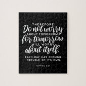Matthew 6:34 Bible Verse ジグソーパズル (縦)