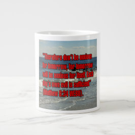 Matthew 6:34 WEBU Mug ジャンボコーヒーマグカップ