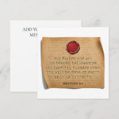 MATTHEW 6:9 - Personalized Notecard ノートカード (正面/裏面)