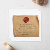 MATTHEW 6:9 - Personalized Notecard ノートカード (正面/裏面インサイチュ)